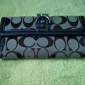 Coach check book and card holder